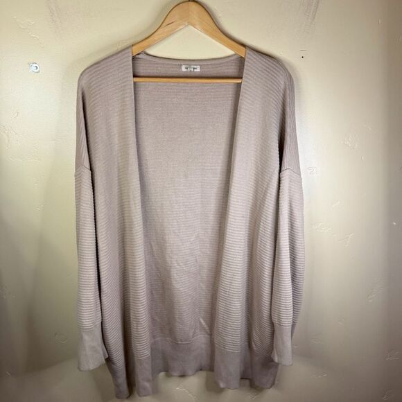 River Island Womens‎ Oversized Ribbed Knit Cardigan Size 12 Classic Preppy - Picture 1 of 8